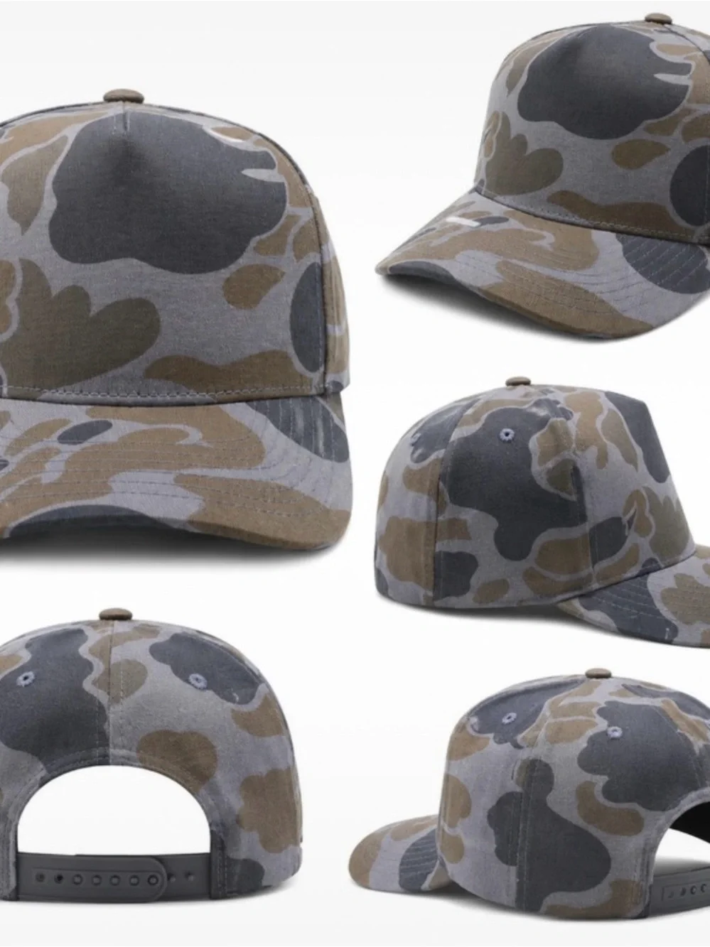Camouflage Baseball Cap - Olive Gray Camo